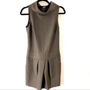 Size S Benetton minidress w subtle pinstripe detail; back collar detail.